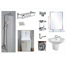 COMBO BỒN CẦU CAO CẤP VUÔNG VIỀN VÀNG