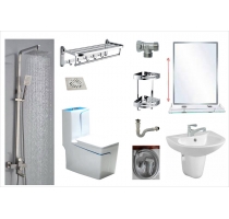 COMBO BỒN CẦU CAO CẤP  VUÔNG VIỀN  XANH