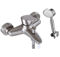 Củ Sen Nóng Lạnh Inox 304 Mờ, Kèm Tay Sen Tăng Áp Inox 304