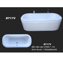 Bồn Tắm Dài Ovan Có Sen Vòi  BT17V