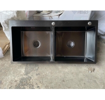 CHẬU ĐÚC 8245 CÂN NANO ĐEN  INOX 201