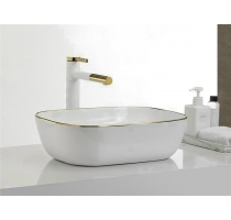 LAVABO VUÔNG VIỀN VÀNG