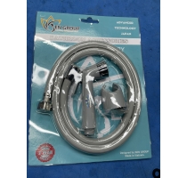 Vòi Xịt Tăng Áp Đầu Mạ Crome,Dây Nhựa Tán Inox 304