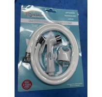 Vòi Xịt Vệ Sinh Tăng Áp Đầu Mạ Crome, Dây Nhựa Tán Inox 304