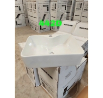 Chậu Lavabo Vuông Trắng Đặt Bàn 442