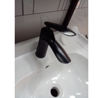 Vòi Lavabo Nóng Lạnh Lá Mạ Cao 2 Tấc