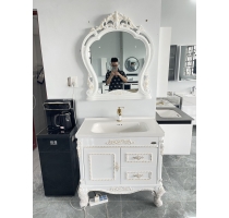 Tủ Lavabo 80 Trắng Kiểu