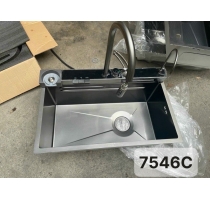 Chậu Chén 1 Hố Đa Năng Nano Đen