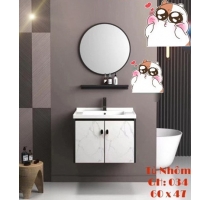 Tủ nhôm GH-034 - 60cm gương 50*50