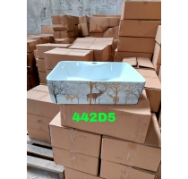 Chậu Lavabo Đặt Bàn Vuông Hươu Vàng 442D5
