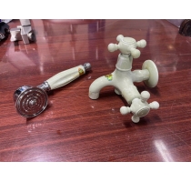 Bộ Sen Tắm Lạnh Đồng Thau Phủ Vân Sứ