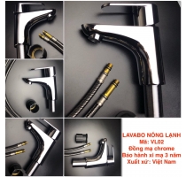 Vòi Lavabo Nóng Lạnh Đồng Thau Mạ Come  Vl02