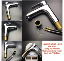 Vòi Lavabo Nóng Lạnh Đồng Thau mạ Crome VL07