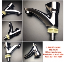 Vòi Lavabo Lạnh Đồng Thau Mạ Crome VL01