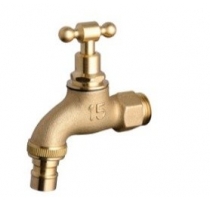 Vòi Hồ Đồng Thau Tay Vặn Răng 21 HD 106A