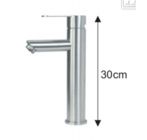 Vòi  Lavabo Nóng Lạnh Cao 3 Tấc Inox 304 Mờ