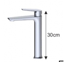 Vòi Lavabo Nóng Lạnh Đồng Thau Mạ Crome Cao 3 Tấc