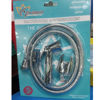 Vòi Xịt Vệ Sinh Đầu Mạ Crome, Dây Inox 304